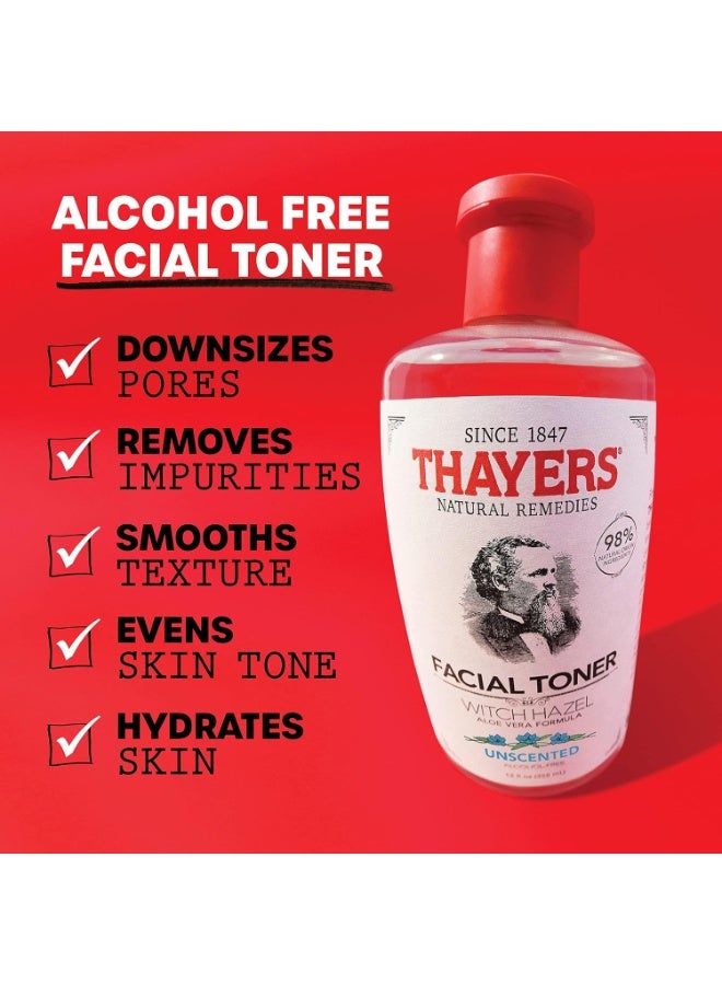 Thayers Alcohol-Free Unscented Witch Hazel Facial Toner with Aloe Vera – Hydrating, pH-Balancing, Vegan, Dermatologist Tested, Reduces Pores, 8.5 fl oz (Pack of 2) - Image 2