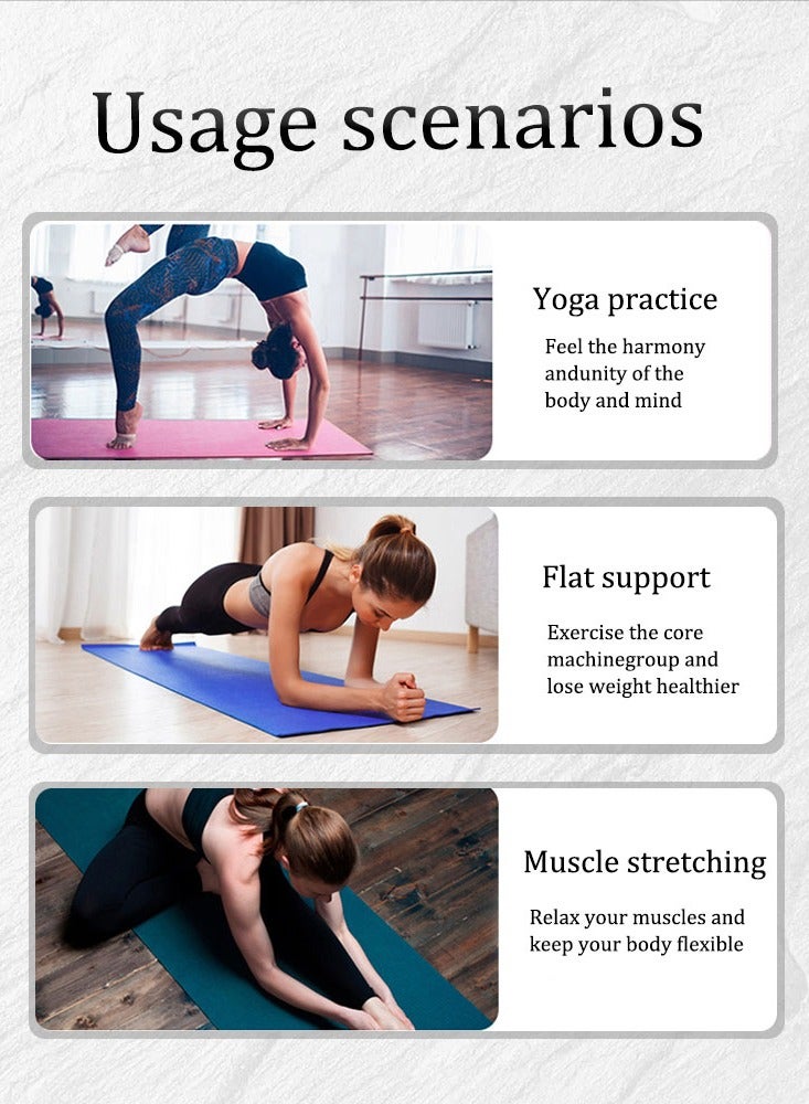 High rebound anti slip patterned yoga mat made of NBR material for home training（ black） - Image 5