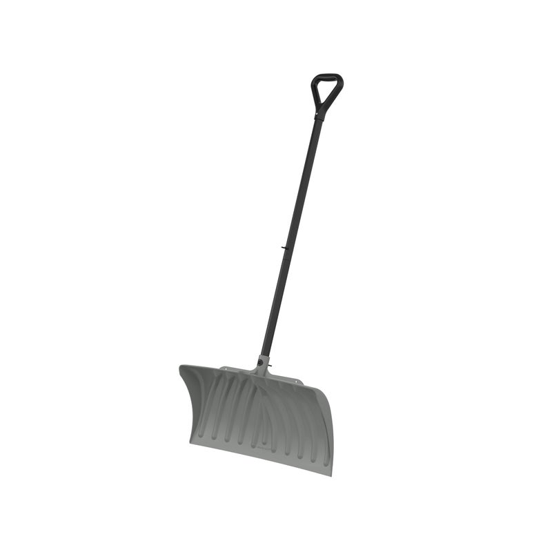 Suncast 27â€ Steel Core Snow Pusher with Curved Blade, D-Grip Handle, Steel Shaft, Heavy-Duty Snow Removal Tool for Effortless Clearing - Image 1