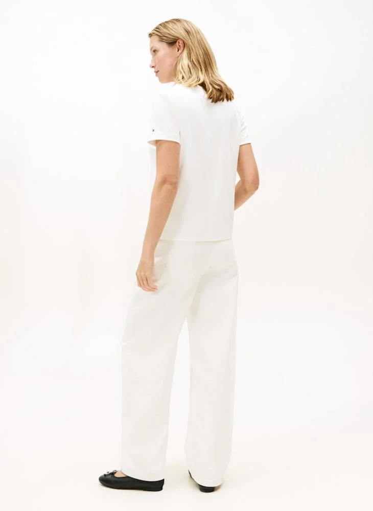 تومي هيلفيغر تيشيرت بياقة دائرية برسومات