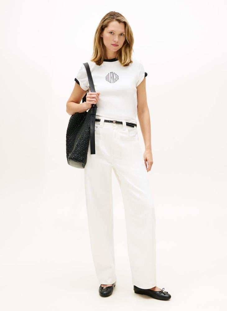 تومي هيلفيغر تيشيرت بياقة دائرية برسومات - Image 4