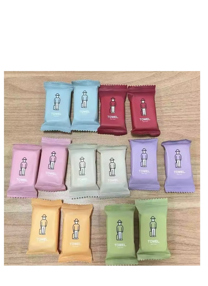 BLUE CORAL Compressed Towel Travel Disposable Face Towel Cleaning Quick Drying Pure Cotton Non-Woven Fabric Wipes Makeup  - Image 4