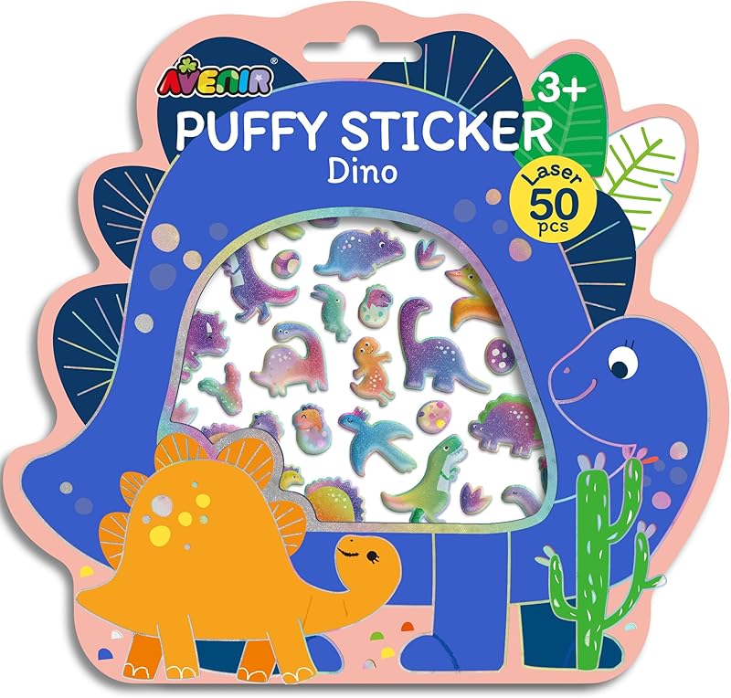 Avenir Puffy Stickers Dino Theme