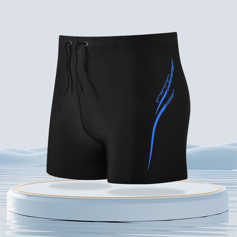 Adult swimming trunks men''s quick-drying boxer anti-embarrassment swimming trunks new men''s large quick-drying fashion plus size swimming trunks - Image 1