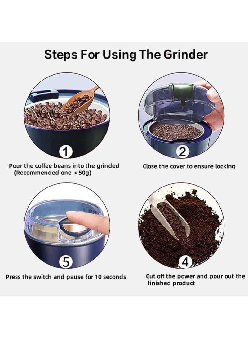 Electric Coffee Grinders for Herbs, Spices, and Coffee Beans,Wet and Dry Grinder With Stainless Steel Construction, Spice Blender And Espresso Grinder  - Image 4