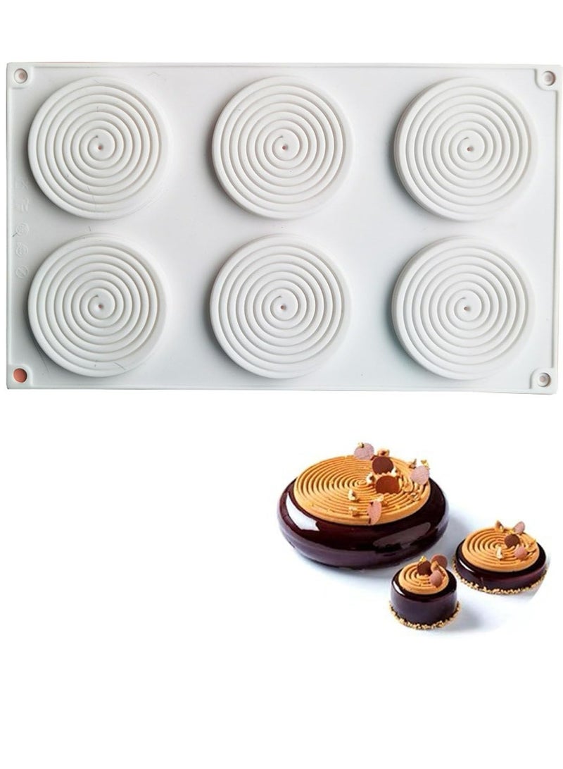 أوزيغالور ملفوف كعكة بشكل حلزوني مصنوع من السيليكون للخبز، قالب توربيلون لكعكة الشوكولاتة الموس، غير لزج - Image 1