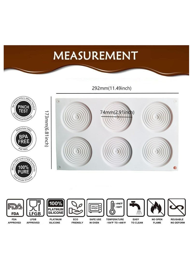 أوزيغالور ملفوف كعكة بشكل حلزوني مصنوع من السيليكون للخبز، قالب توربيلون لكعكة الشوكولاتة الموس، غير لزج - Image 2
