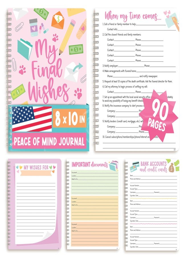Hadley Designs End of Life Planner Organizer Binder - When I Die Book Planners, Death Book Planner Organizer, Death Planning Organizers, Emergency File Notebook, Funeral Planning Books, Designed in USA - Image 1