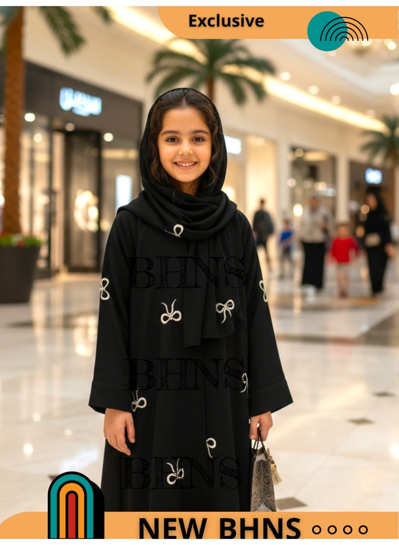 بهنس عباية بنات اطفال جلابية للبنات لباس بناتي مناسب لجميع المناسبات للاستخدام اليومي والهدايا للبنات للصغار - Image 2