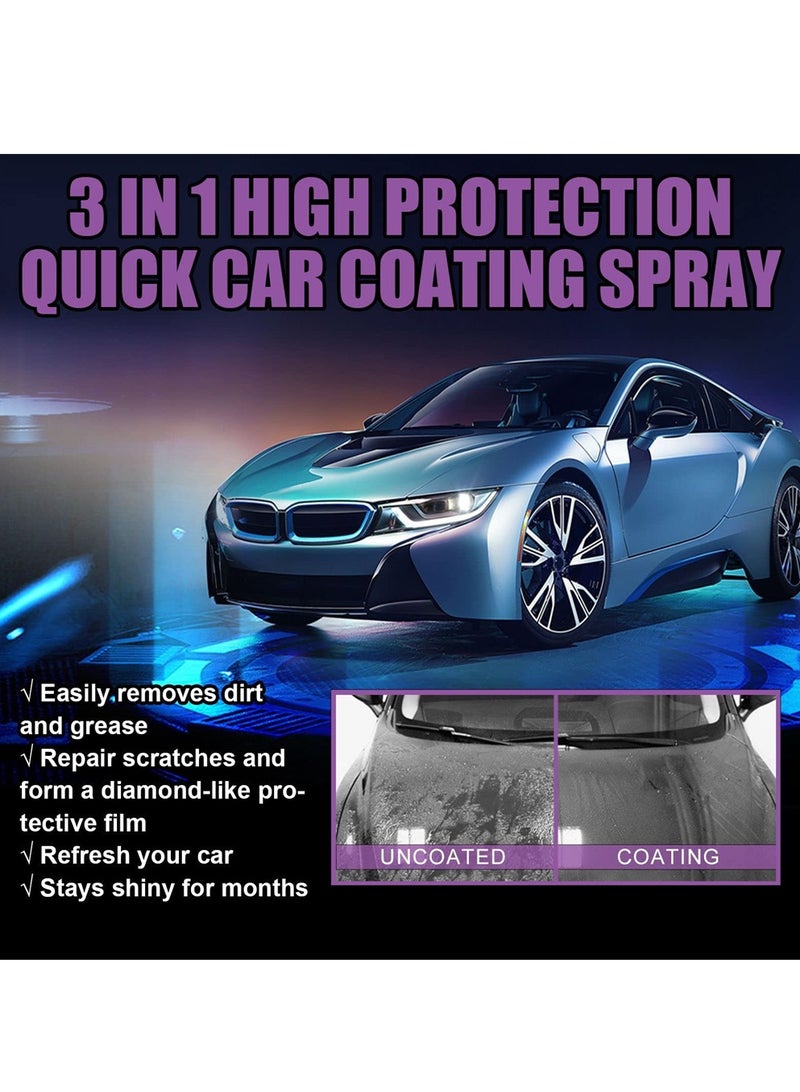 Generic High Protection Fast Car Ceramic Coating Spray 2 Pieces 3 in 1 Car Coating Spray with TOwel and Sponge - Image 2
