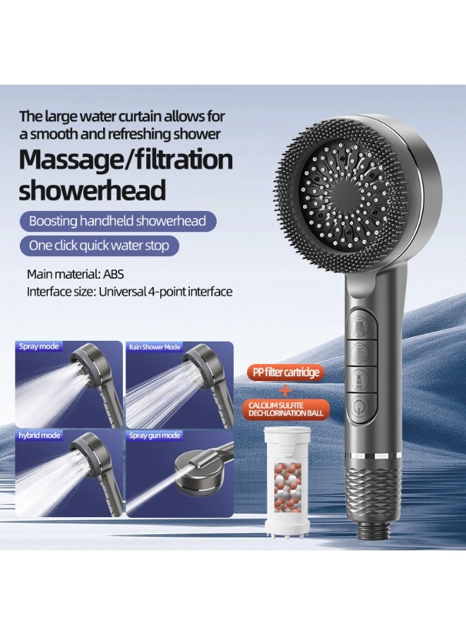 Aurrako High Pressure Filtered Handheld Shower Head with Multi Spray Modes - Image 1