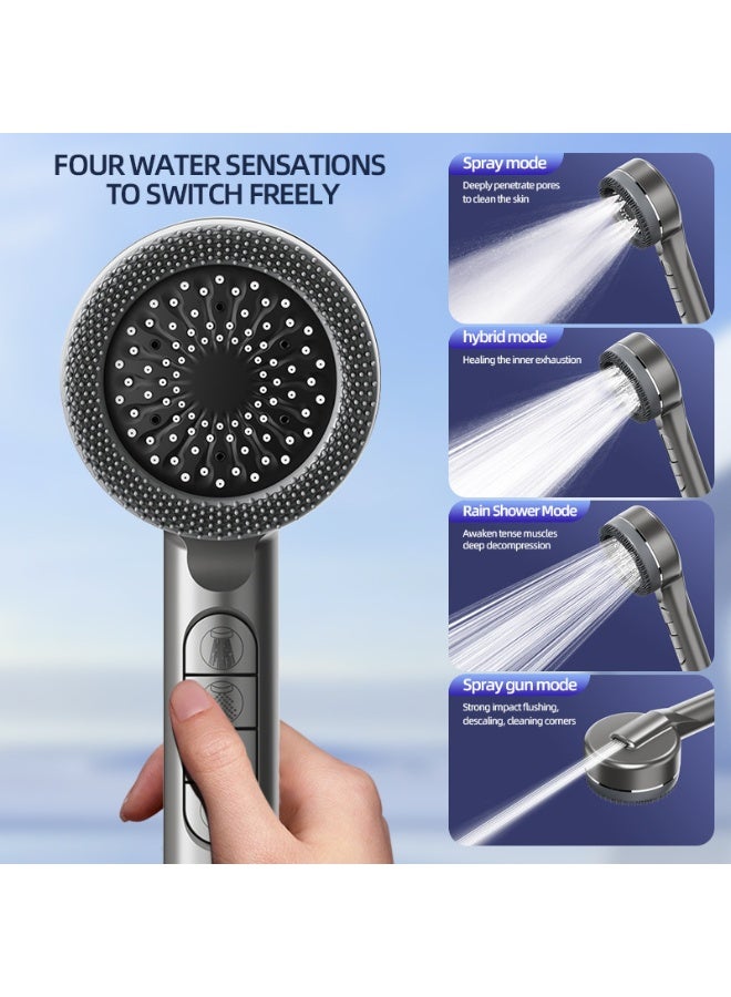 Aurrako High Pressure Filtered Handheld Shower Head with Multi Spray Modes - Image 4