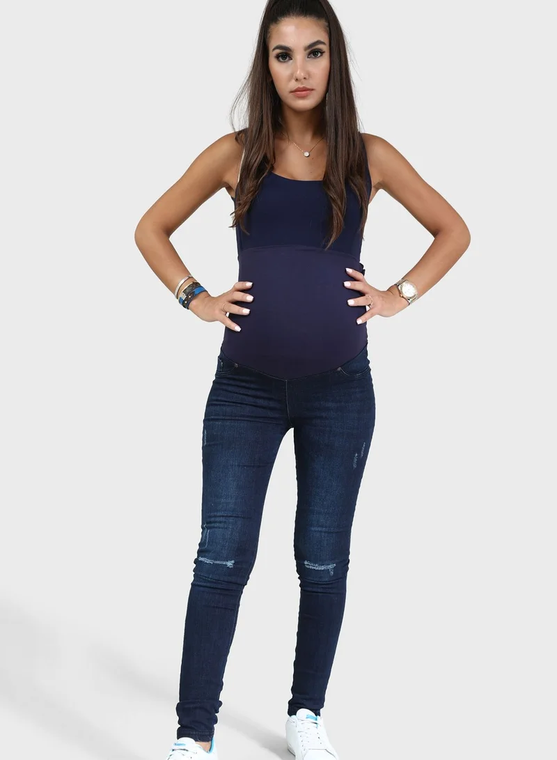 Oh9shop Ripped Skinny Jeans