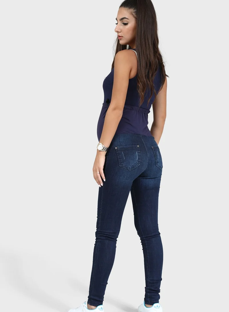 Oh9shop Ripped Skinny Jeans