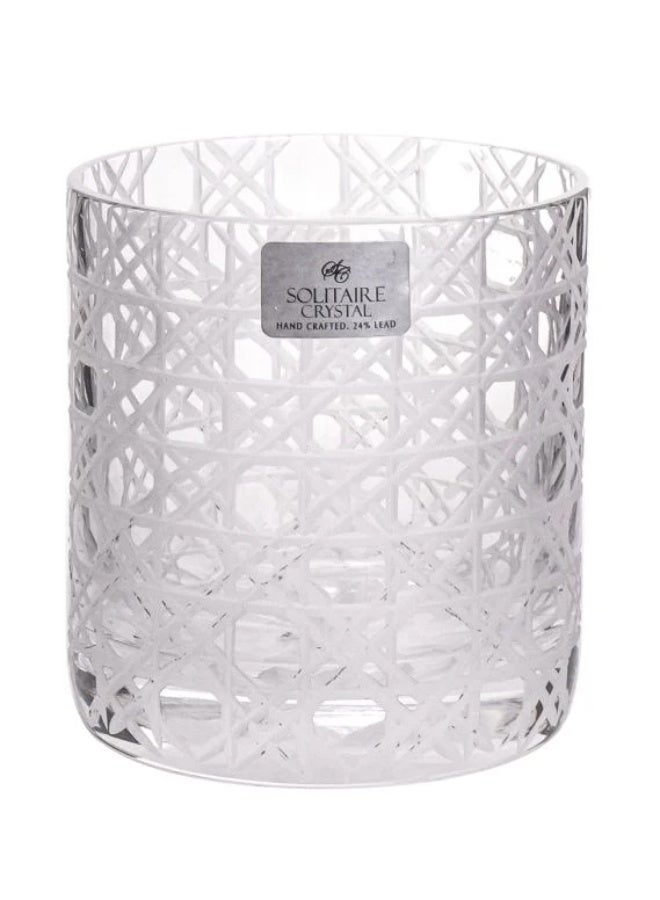سوليتير كريستال طقم كاسات كريستال قصيرة منقوشة – 6 قطع