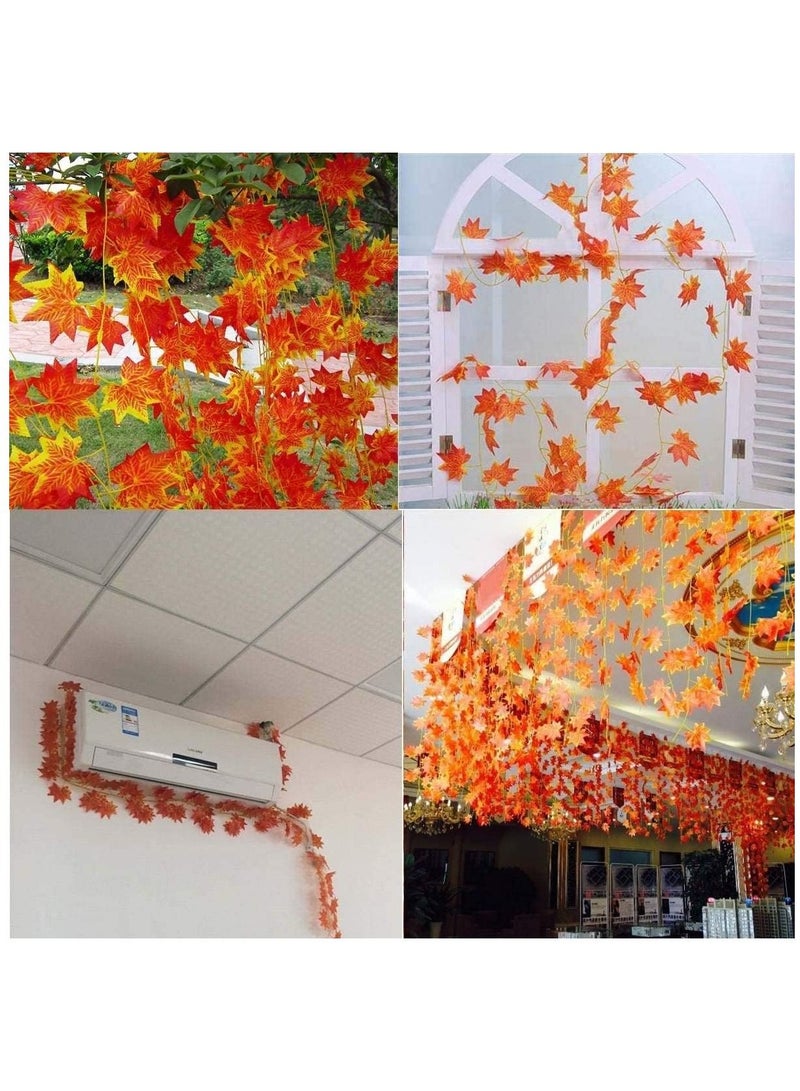 بلومنغ تايم الأحمر القيقب اللبلاب جارلاند الخضرة الاصطناعية للديكور - Image 4