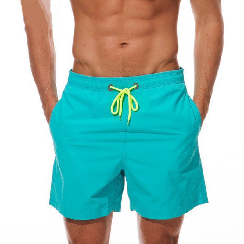 Men'S Beach Pants Men'S Four-Point Shorts Breathable Lotus Leaf Water-Repellent Sports Casual Pants - Image 2