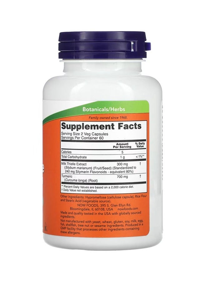 now Silymarin Milk Thistle Extract 150 mg Dietary Supplement - 120 Veg Capsules - Image 2