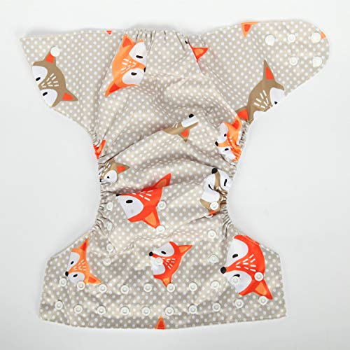 Sigzagor 2 to 7 Years Old Junior Big Cloth Diaper Pocket Reusable Washable Baby Toddler (Dot Fox) - Image 3