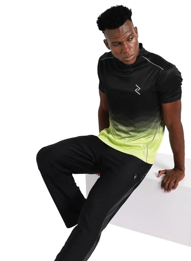 ZAECY Men's Mock-Neck Short-Sleeve T-shirt