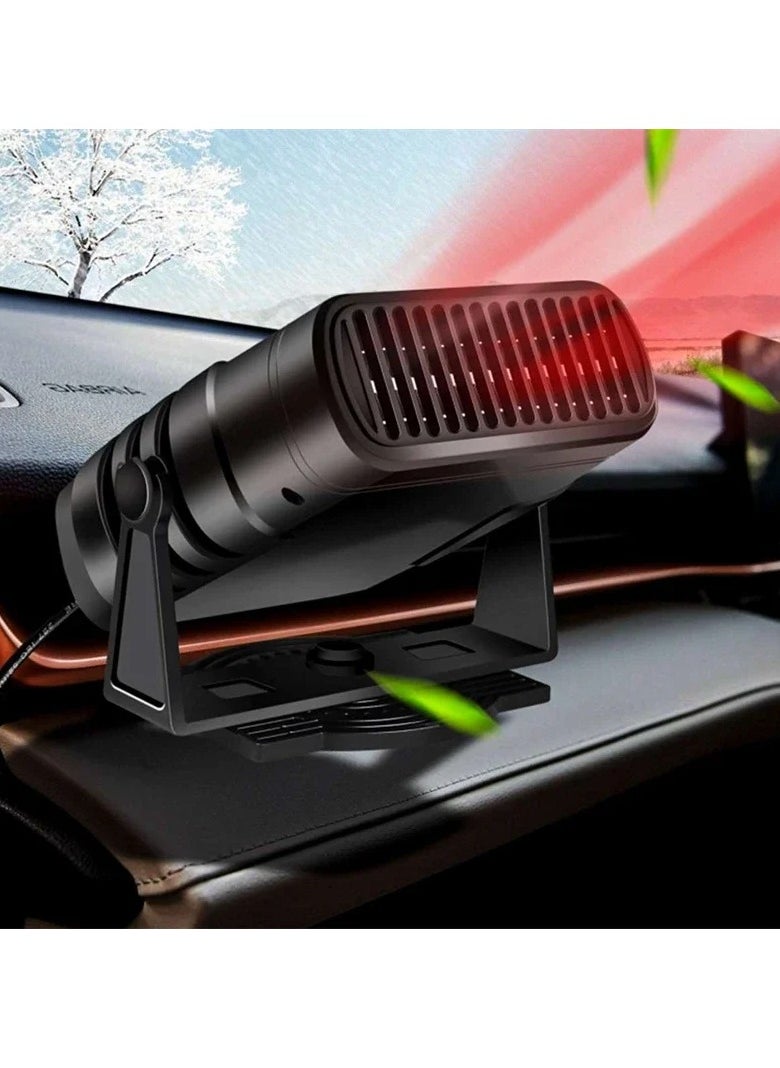 AROAQ - Portable Car Heater Fan, 24v Winter Portable Car Heater, Car Windshield Fast Heating Defrost Defogger, 360 Degree Rotation Auto Heater For Cars, (24v Black) - Image 1