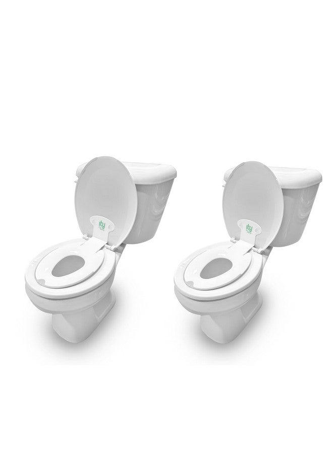 ingenuity الذكاء: مقعد تدريب الأطفال القابل للطي والجلوس 2 حزمة (أبيض) - سهل التركيب والإزالة مقعد تدريب الأطفال الذي يتصل بمقعد المرحاض البالغين - Image 1