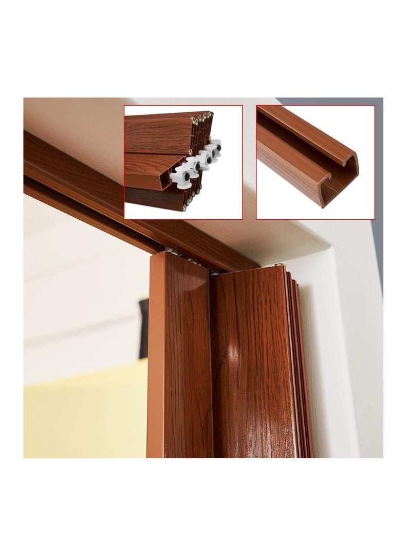 KNP KNP Folding Sliding Doors (210cm Height x 100cm Width) (Dark Oak) is a stylish and space-saving door solution designed for modern homes, offices  - Image 2