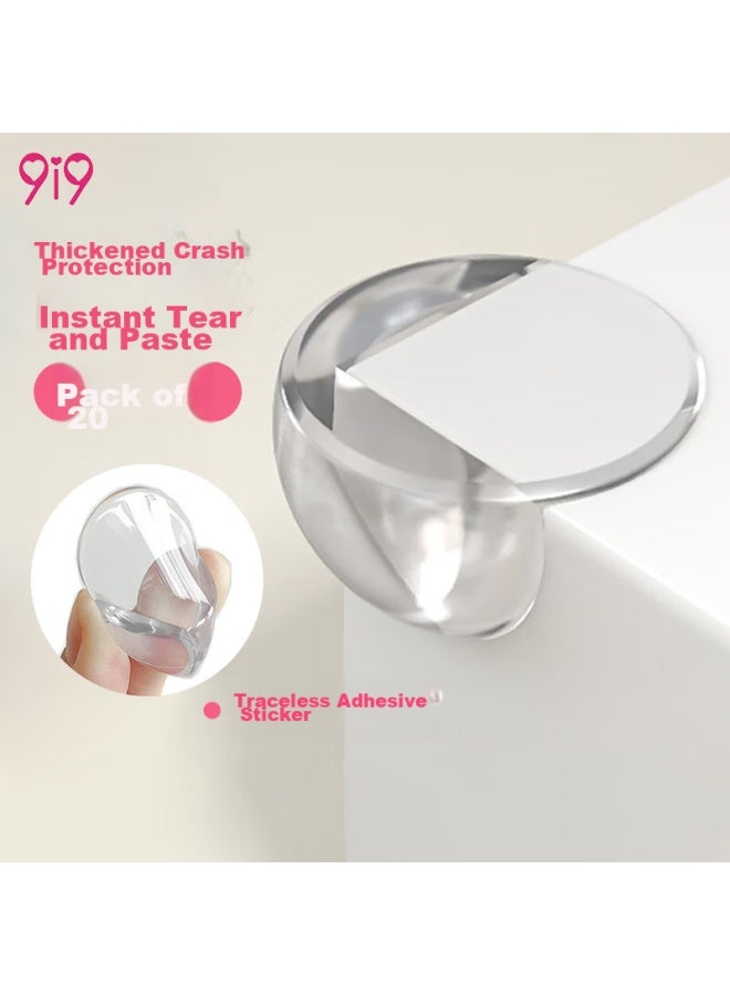 9i9 Baby Corner Guards, Child Safety Edge Protectors, Anti-collision Furniture Corner Cushions, Table And Bed Corner Protectors, Spherical Shape, 20 Pieces - Image 1