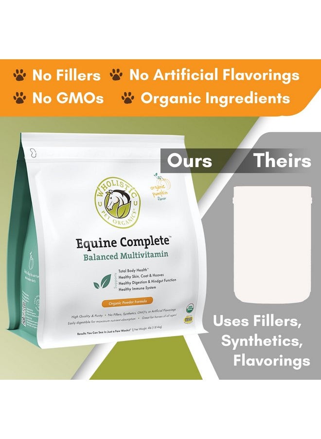Wholistic Pet Organics Wholistic Pet Organics Equine Complete: Horse Multivitamin for Total Body Health - Horse Supplement with Vitamins, Minerals, Prebiotics, Probiotics - Organic Pumpkin Flavor - 4 Lb  - Image 3