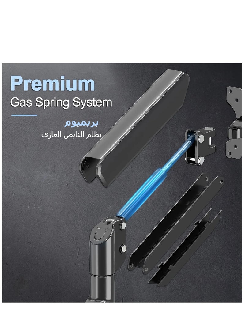 Monitor Mount Arm Stand Fits 13 to 32 Inch Screen, Adjustable Desk Mount Computer Monitor Holder, Full Motion Gas Spring Monitor Holder, Holds up to 19.8lbs, VESA 75x75mm and 100x100mm - Image 5