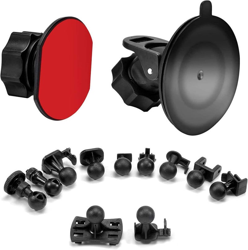 SoeKoa Dash Cam Suction Cup Mount and Glue Adhesive Mount Compatible with Dash Camera/DVR Video, Come with 10+ Different Joints Suitable for Crosstour, YI 2.7", Rexing V1P, UGSHD, APEMAN and Other Dash Cam - Image 1