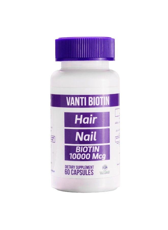 Vantage - 60 Capsules VantiBiotin 10,000 Mcg - Image 1