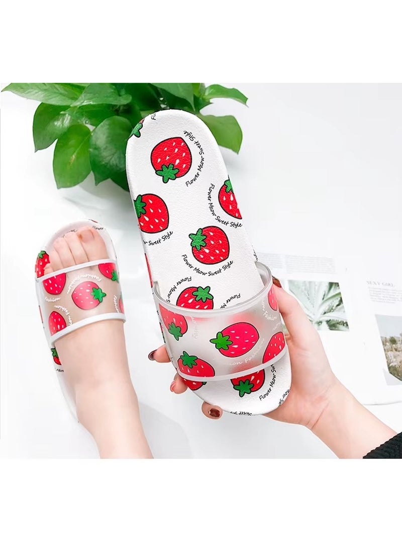 Huitich Strawberry Print Fashion Slide Sandals – Size 36-37  - Image 2