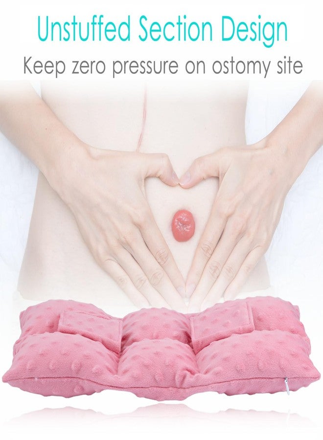 D. Cozy Ostomy Seat Belt Pillow Stoma Seatbelt Protector Ostomy Bag Cover Pillow for Driving Ileostomy Ostomy Support Pillow Urostomy Supplies Car Women Men Minky Dot Coral - Image 4