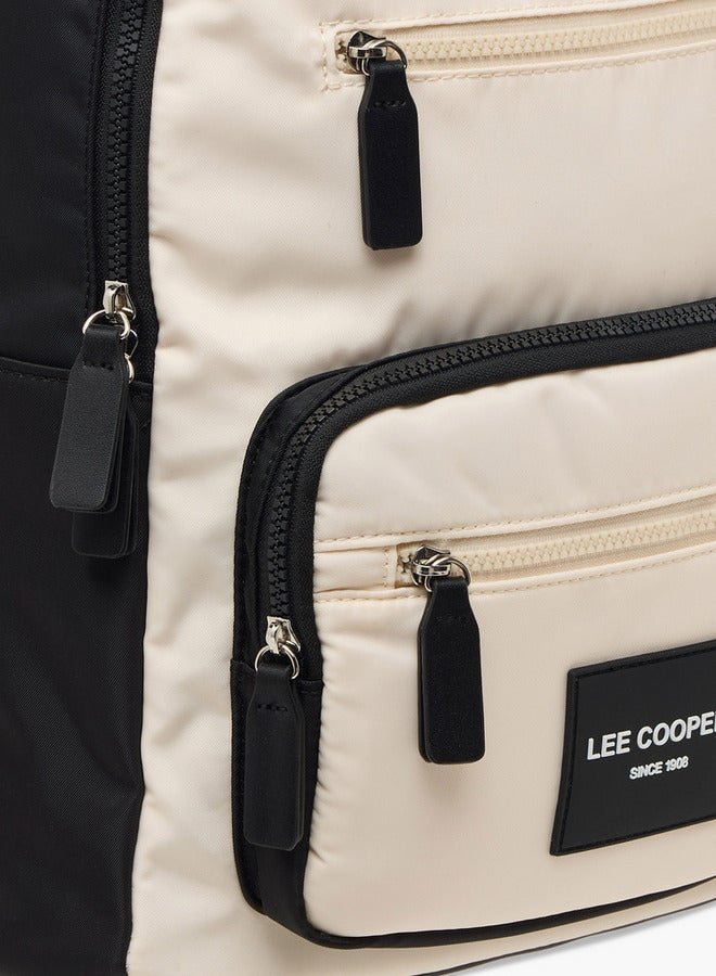 Lee Cooper Colourblock School Backpack with Adjustable Straps and Zip Closure - 31x13x38 cm  - Image 5