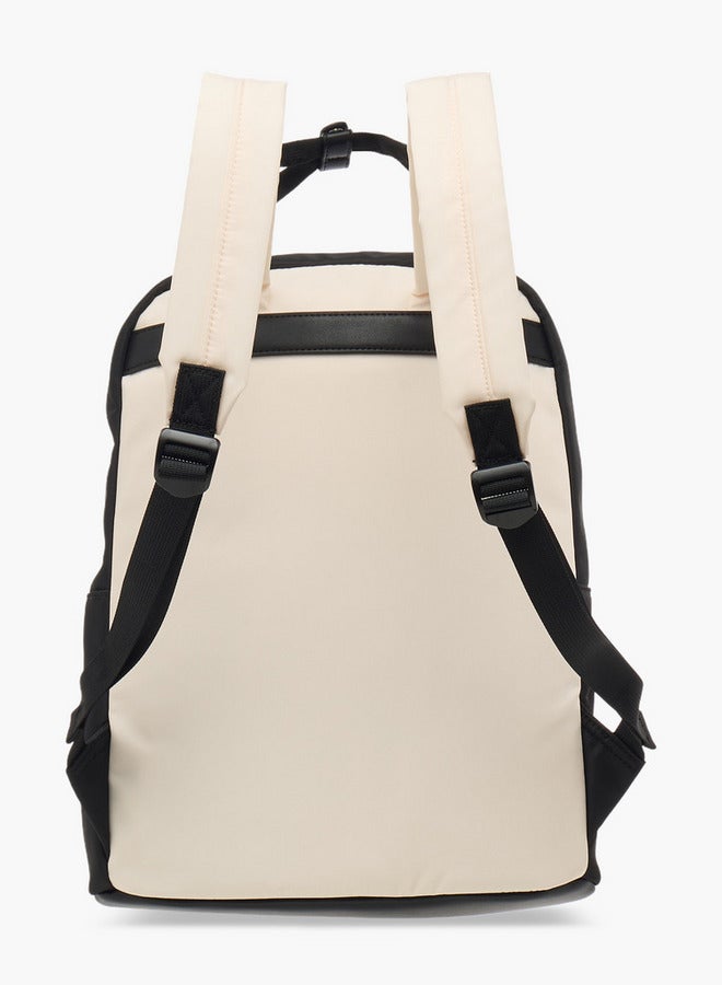 Lee Cooper Colourblock School Backpack with Adjustable Straps and Zip Closure - 31x13x38 cm  - Image 4