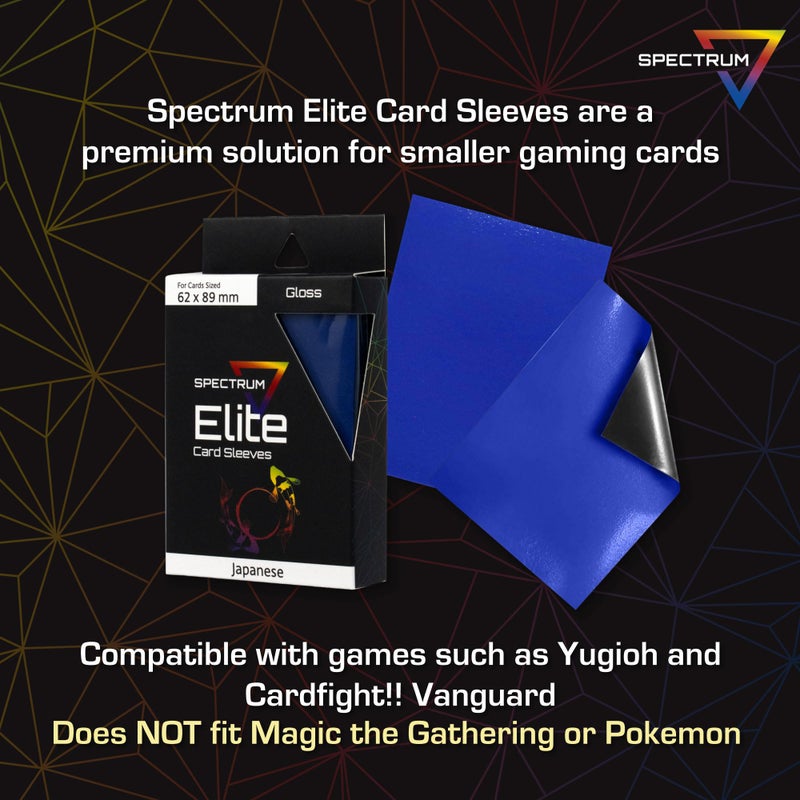 BCW Spectrum Elite Yugioh Sleeves - 60 Pack - Blue Yugioh Card Sleeve | (Not for MTG or Pokemon) Small Trading Card Sleeves | Card Protector Sleeves - Image 2