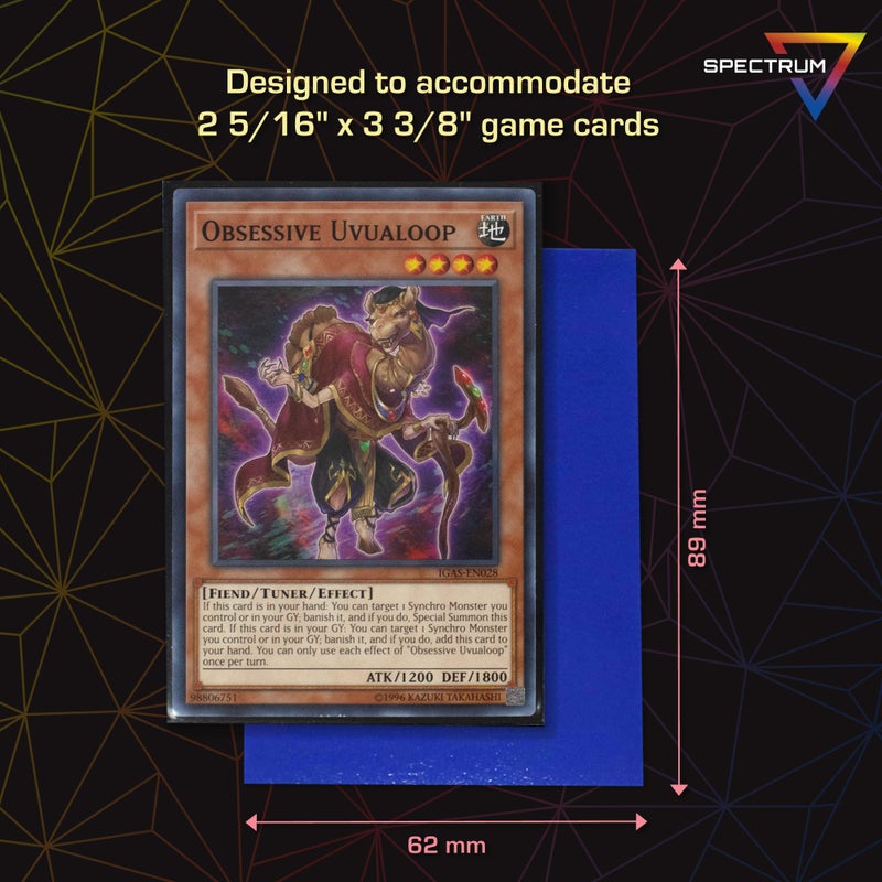 BCW Spectrum Elite Yugioh Sleeves - 60 Pack - Blue Yugioh Card Sleeve | (Not for MTG or Pokemon) Small Trading Card Sleeves | Card Protector Sleeves - Image 3