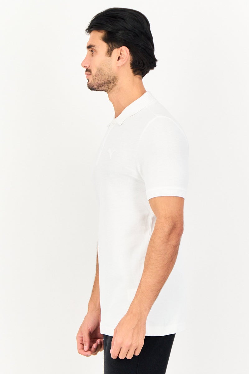 PUMA Men Slim Fit Short Sleeve Outdoor Polo Shirt, White - Image 4
