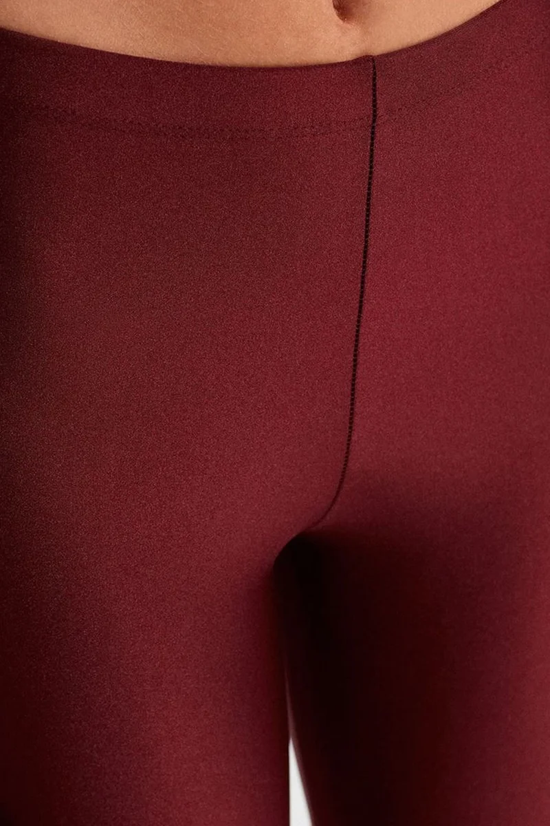 Dilvin Burgundy Red DILVIN High-Waist Slim Fit Leggings for Women | Best Price UAE