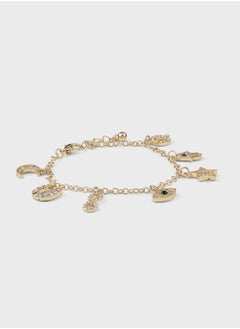ELLA Multiple Charm Rhinestone Bracelet  - Image 1