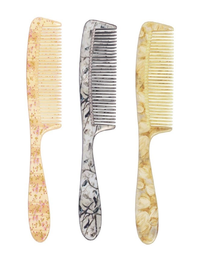 Lily Multicolour Grooming Hair Handle Combs For Women, Pack of 3 - Image 1