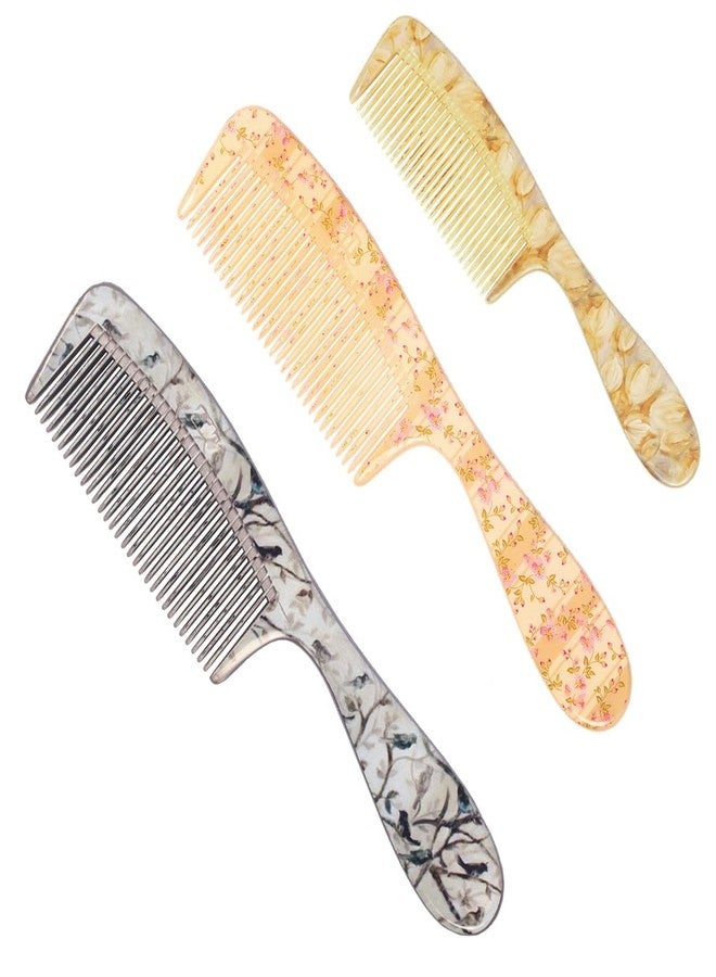 Lily Multicolour Grooming Hair Handle Combs For Women, Pack of 3 - Image 2