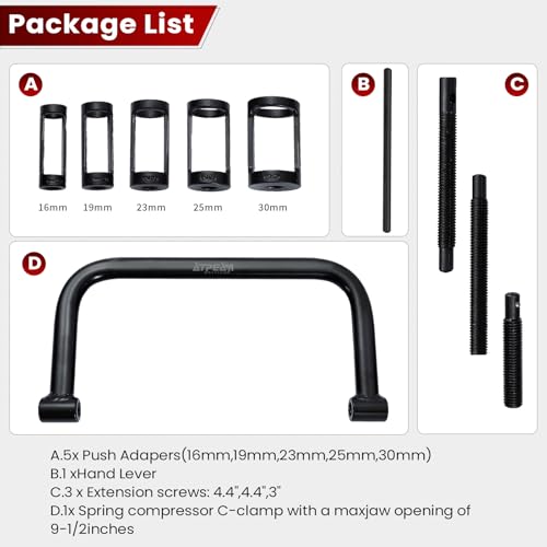 ATPEAM Auto Valve Spring Compressor C Clamp Tool Set Suitable for Motorcycle, ATV, Car, Small Engine Vehicle Equipment - Image 4