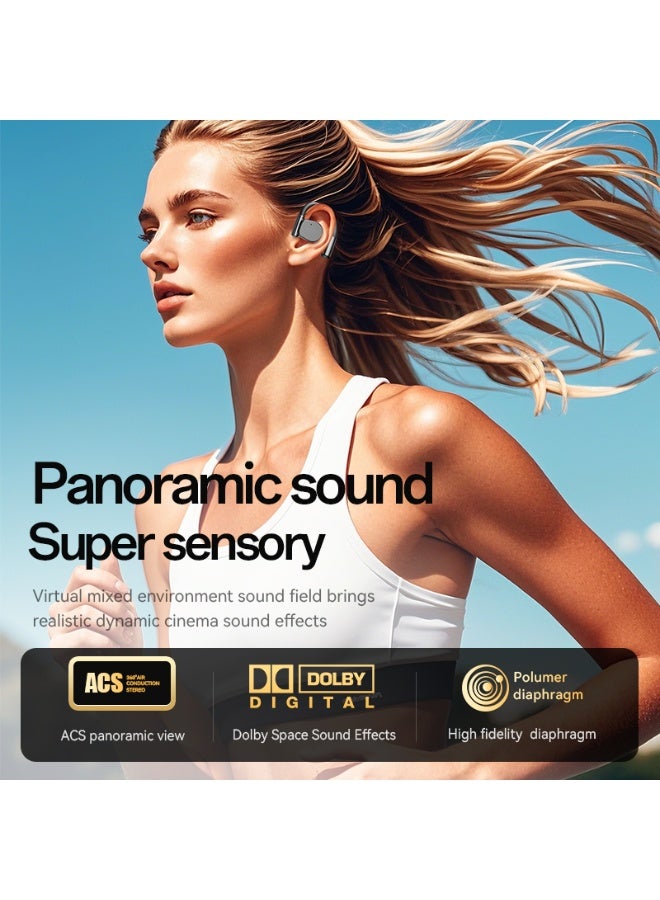 Qiwa-M111 2025 New Edition Ultraviolet Sterilization OWS Open Bluetooth Headphones, with a battery life of up to 30+ hours, feature IPX4 water resistance and noise cancellation for calls. - Image 3