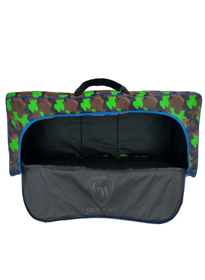 Grow wings Green Long Cricket Kit Bag with Attractive Design Cricket Backpack - Image 2