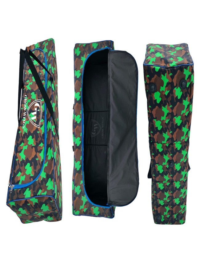 Grow wings Green Long Cricket Kit Bag with Attractive Design Cricket Backpack - Image 5