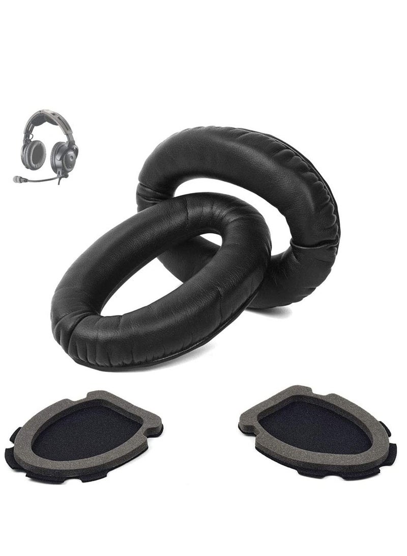 SYOSI Headset Replacement Ear Pads Ear Cushions Kit Compatible for Bose, Aviation Headset X A10 A20 Headphone Ear Cups Ear Cover Earpads Repair Parts Memory Foam Earpads (Black) A20 - Image 1