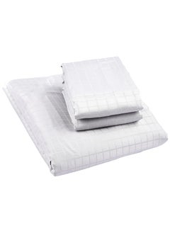 Hotel Linen Klub 3Pc King Bed Sheet Set 250Tc 100 Percent Cotton Dobby Box Sateen Size: 260 X 280 Cm Silver 