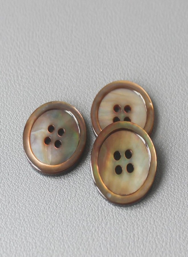 YaHoGa 22 Pieces Light Brown Mother of Pearl Blazer Buttons Set 20mm & 15mm Genuine MOP Buttons for Men (Brown MOP) - Image 1